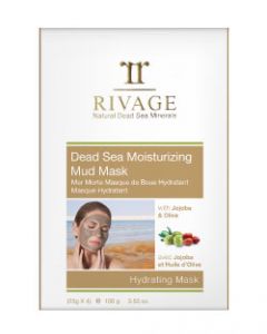 dead sea moisturizing mud mask sachets | rivage natural dead sea minerals skincare 